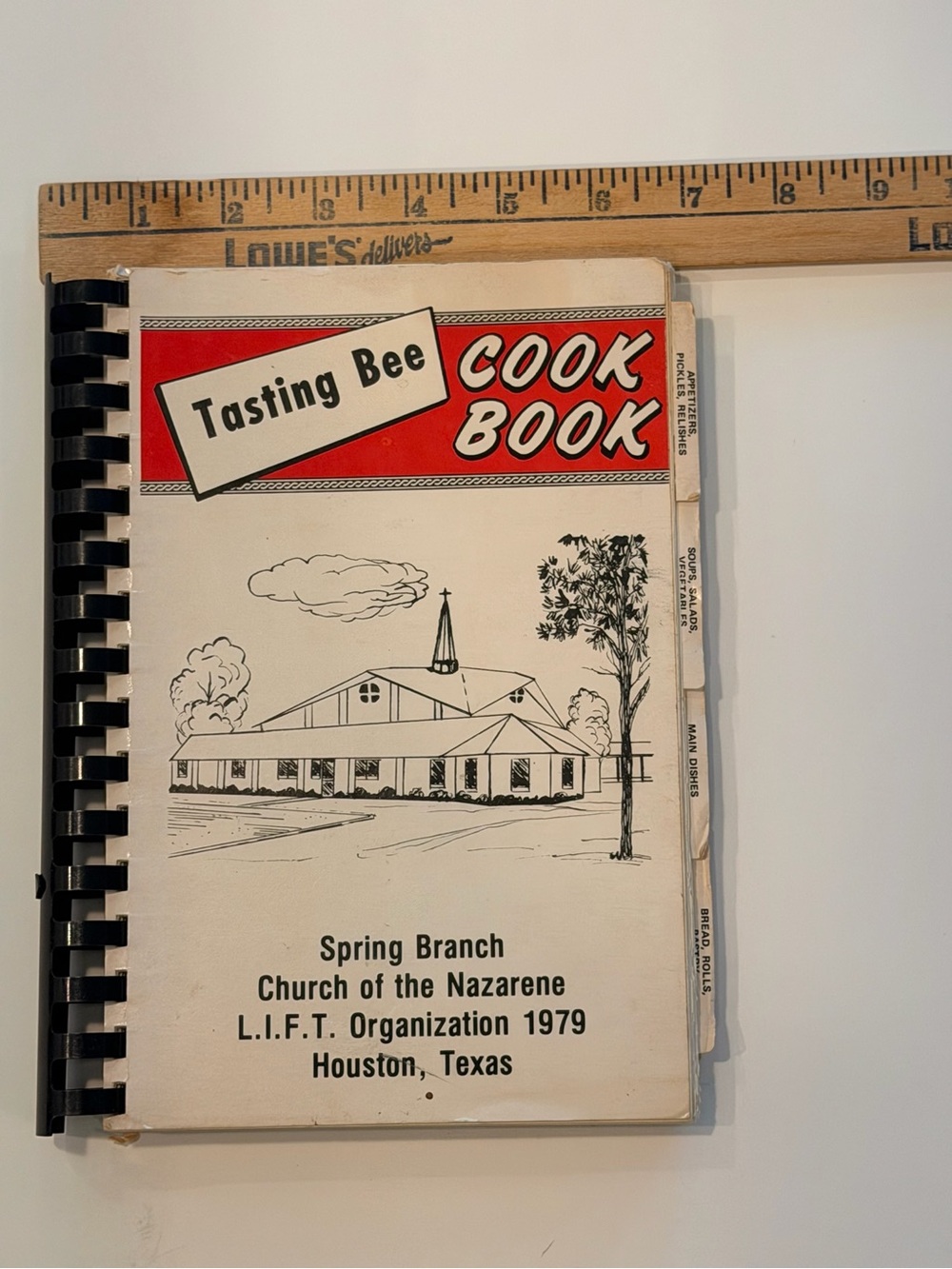 Tasting Bee church Cook Book spiral bound